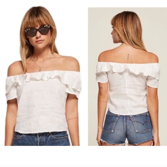 Reformation Tops - REFORMATION Athena linen top